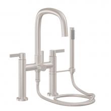 California Faucets 0808-E3.20-PC - Contemporary Deck Mount Tub Filler