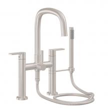 California Faucets 0808-E4.20-PC - Contemporary Deck Mount Tub Filler