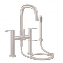 California Faucets 0808-E5.20-PC - Contemporary Deck Mount Tub Filler