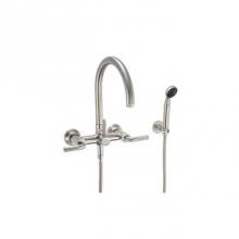 California Faucets 0906-XX.20-PC - Contemporary Wall Mount Tub Filler