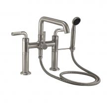 California Faucets 0908-80WR.20-MOB - Industrial Deck Mount Tub Filler