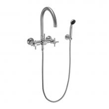 California Faucets 1006-80WR.20-MOB - Industrial Wall Mount Tub Filler