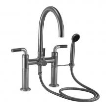 California Faucets 1008-80WR.20-MOB - Industrial Deck Mount Tub Filler