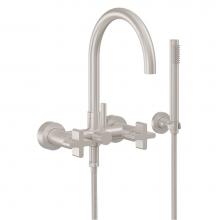 California Faucets 1106-37X.20-PC - Contemporary Wall Mount Tub Filler - Arc Spout