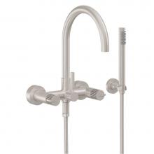 California Faucets 1106-39PI.20-PC - Contemporary Wall Mount Tub Filler - Arc Spout