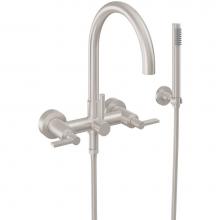 California Faucets 1106-40.20-PC - Contemporary Wall Mount Tub Filler