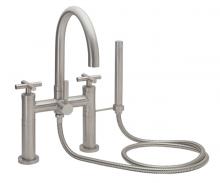 California Faucets 1108-XX.FR-PC - Contemporary Deck Mount Tub Filler