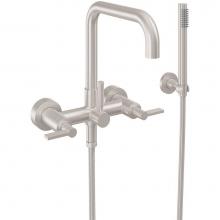 California Faucets 1206-40.20-PC - Contemporary Wall Mount Tub Filler - Quad Spout