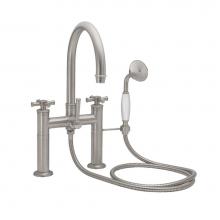 California Faucets 1308-CBALL.20-USS - Traditional Deck Mount Tub Filler