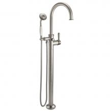 California Faucets 1311-H63.20-PC - Traditional Single Hole Floor Mount Tub Filler - Arc Spout