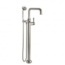 California Faucets 1411-H34.20-PC - Traditional Single Hole Floor Mount Tub Filler - Quad Spout