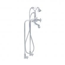 California Faucets 1503-D-CBALL.FR-SBZ - Deluxe Floor Mount ''telephone'' Set With Customer Specified Handles