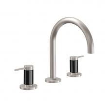 California Faucets 5202F-RBZ - 8'' Widespread Lavatory Faucet - High Spout; Carbon Fiber Insert