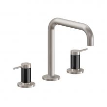 California Faucets 5202QF-RBZ - 8'' Widespread Lavatory Faucet - Quad Spout; Carbon Fiber Insert