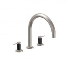 California Faucets 5208F-RBZ - Complete Roman Tub Set - Carbon Fiber Insert