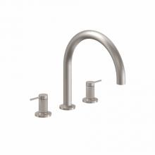 California Faucets 5208K-RBZ - Complete Roman Tub Set - Knurled Insert