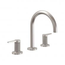 California Faucets 5302K-RBZ - 8'' Widespread Lavatory Faucet - High Spout; Knurled Insert