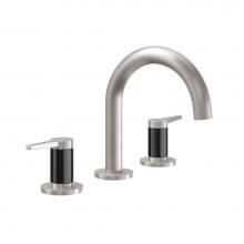 California Faucets 5302MF-RBZ - 8'' Widespread Lavatory Faucet - Medium Spout; Carbon Fiber Insert