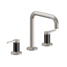 California Faucets 5302QF-RBZ - 8'' Widespread Lavatory Faucet - Quad Spout; Carbon Fiber Insert