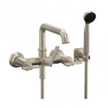 California Faucets 8508B-ETW.18-RBZ - Wall Mount Tub Filler Low Spout - Blade Handles