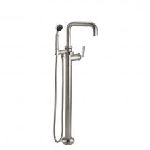 California Faucets 8511.20-RBZ - Steampunk Single Hole Floor Mount Tub Filler - Low Quad Spout