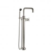 California Faucets 8511B.20-RBZ - Steampunk Single Hole Floor Mount Tub Filler - Low Quad Spout