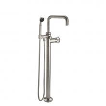 California Faucets 8511W.20-RBZ - Steampunk Single Hole Floor Mount Tub Filler - Low Quad Spout