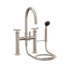 California Faucets 8608B-ETD.20-RBZ - Deck Mount Tub Filler High Spout - Blade Handles