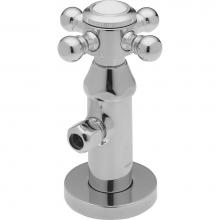 California Faucets 9000-47-PC - Deluxe Angle Stop with Flange and Decorative Handle