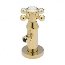 California Faucets 9000-30F-PC - Deluxe Angle Stop with Flange and Decorative Handle