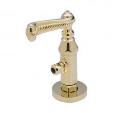 California Faucets 9001-72-PC - Deluxe Angle Stop with Flange and Decorative Handle