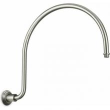 California Faucets 9107-60-PC - Curved Shower Arm - Line Base