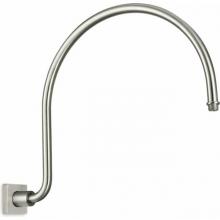 California Faucets 9107-77-PC - Curved Shower Arm - Square Base