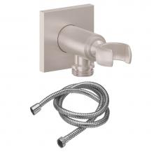 California Faucets 9126-77-PC - Wall Mounted Handshower Kit - Square Base