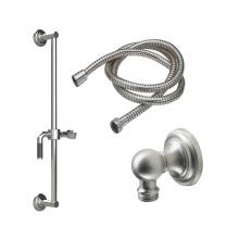 California Faucets 9127-30F-MOB - Slide Bar Handshower Kit - Carbon Fiber Lever Handle with Hex Concave Base