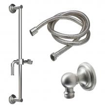 California Faucets 9127-30K-MOB - Slide Bar Handshower Kit - Knurled Lever Handle with Hex Concave Base