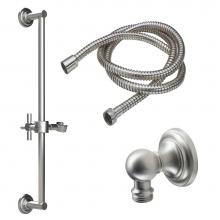 California Faucets 9127-30X-MOB - Slide Bar Handshower Kit - Smooth Cross Handle with Hex Concave Base