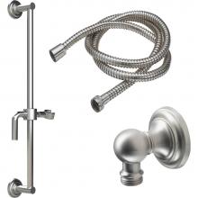 California Faucets 9127-30-PC - Slide Bar Handshower Kit - Smooth Lever Handle with Concave Base