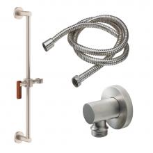 California Faucets 9127-38T-PC - Slide Bar Handshower Kit - Lever Handle with Round Base