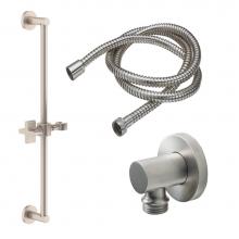 California Faucets 9127-38X-PC - Slide Bar Handshower Kit - Cross Handle with Round Base