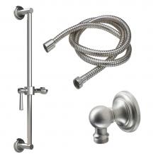 California Faucets 9127-48-PC - Slide Bar Handshower Kit - Lever Handle with Concave Base