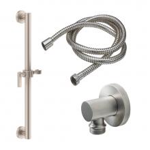 California Faucets 9127-GB24-38-PC - 24'' Grab Bar Handshower Kit - Lever Handle with Round Base