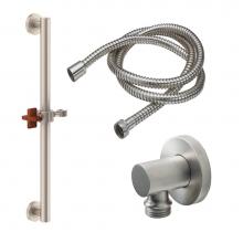 California Faucets 9127-GB24-38XT-PC - 24'' Grab Bar Handshower Kit - Cross Handle with Round Base