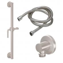 California Faucets 9127-GB24-C1-PC - 24'' Grab Bar Handshower Kit - Lever Handle with Round Base