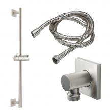 California Faucets 9128-77-MOB - Slide Bar Handshower Kit - Cylinder Handle with Square Base