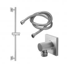 California Faucets 9128S-PC - Slide Bar Handshower Kit  - Cylinder Handle With Square Base