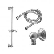 California Faucets 9129-34-MOB - Slide Bar Handshower Kit - Cross Handle with Line Base