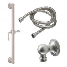 California Faucets 9129-GB24-46-PC - 24'' Grab Bar Handshower Kit - Lever Handle with Hex Base