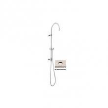 California Faucets 9152C-MOB - Exposed Shower Column with Diverter and Sliding Bracket - Square Base