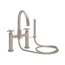 California Faucets 1108-52.20-RBZ - Contemporary Deck Mount Tub Filler